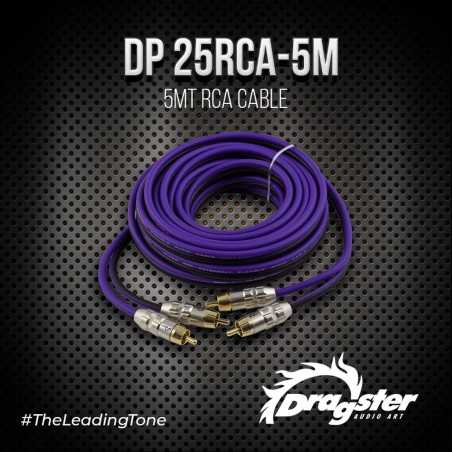 DRAGSTER Cavi RCA 5 mt High Quality Cavo rca auto alta qualita DP-25RCA5M 5 METRI