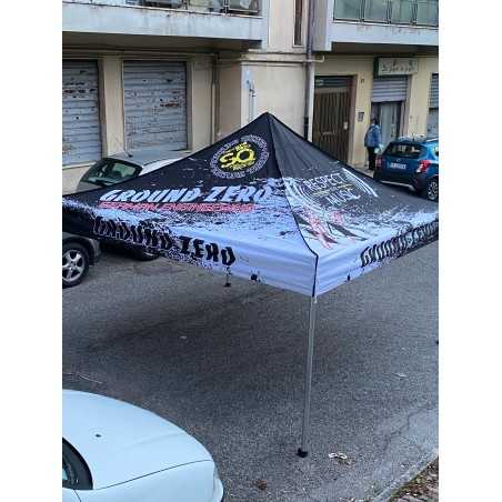 GAZEBO GROUND ZERO RICHIUDIBILE 3X3 METRI PIEGHEVOLE METALLO CON SACCA DI TRASPORTO