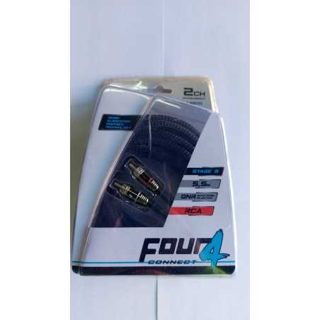 Four Connect Stage 3 Coppia Cavi RCA 5,5 Mt Cavo Tripla Schermatura TOP Quality R355