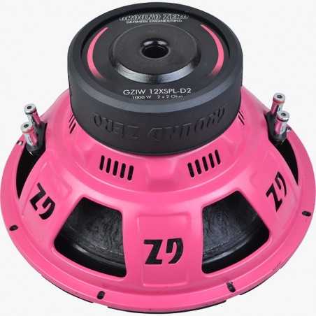 Subwoofer Ground Zero GZIW 12XSPL-D2 PINK 30 cm 2x2Ω 1000 watt sub auto spl