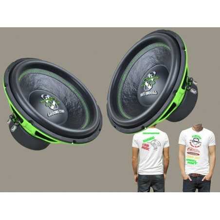 COPPIA Subwoofer Ground Zero GZIW 12SPL Green 1000 Watt SPL 30 cm +T-Shirts
