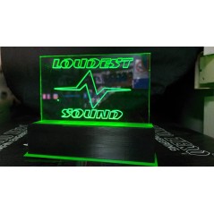 Lampada Retroilluminata A Led Con Logo Personalizzato Inciso A CNC LOUDEST SOUND