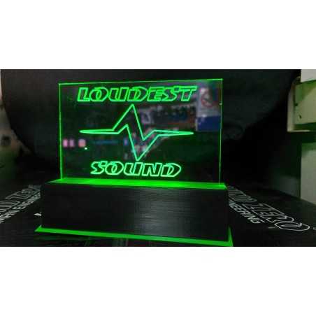 Lampada Retroilluminata A Led Con Logo Personalizzato Inciso A CNC LOUDEST SOUND