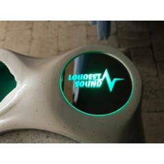 Placche in Plexiglass Specchiato con Logo inciso LOUDEST SOUND ( 2 pezzi ) da installare su portiere