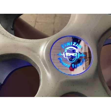 Placche In Plexiglass Specchiato Con Logo Inciso FinizioPowerTeam ( 2 Pezzi ) Da Installare Su Portiere