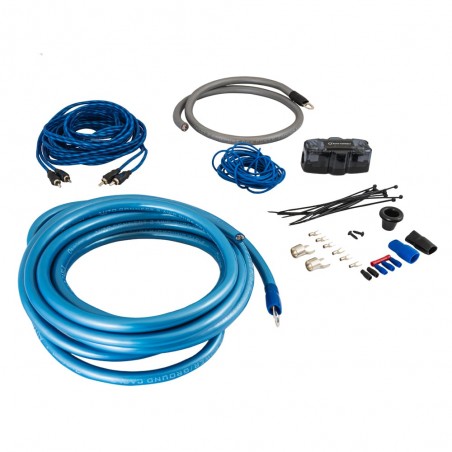 GAS Blue Series Kit Cavi Auto Ø 20mm Rca Alimentazione Massa Portafusibile Positivo