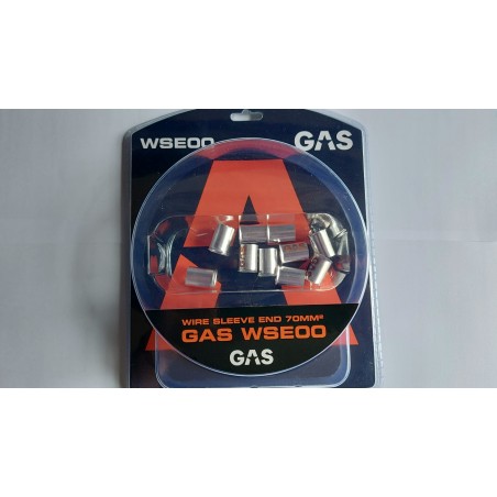 GAS Car Audio WSE00 10 Capicorda 70mm 00awg Terminali A Bussola Per Cavo (Detti Anche Puntalini)