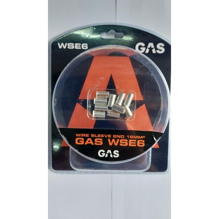 GAS Car Audio WSE6 10 Capicorda 16mm 6awg Terminali A Bussola Per Cavo (Detti Anche Puntalini)