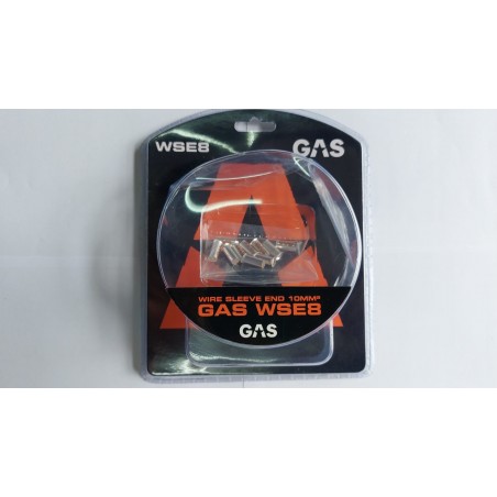 GAS Car Audio WSE8 10 Capicorda 10mm 8awg Terminali A Bussola Per Cavo (Detti Anche Puntalini)