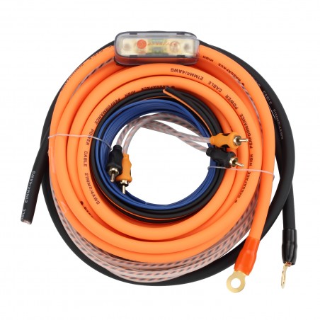 BASS FACE VOLT/4 Kit Cavi Auto Ø 20 mm  alimentazione massa 20mm 4 awg Cavo Rca