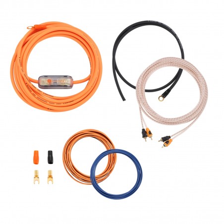 BASS FACE VOLT/8 Kit Cavi Auto Ø 8 mm  alimentazione massa 8.3mm 8 awg Cavo Rca