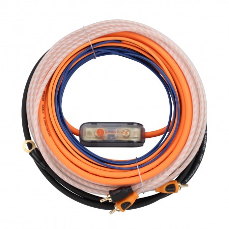 BASS FACE VOLT/8 Kit Cavi Auto Ø 8 mm  alimentazione massa 8.3mm 8 awg Cavo Rca