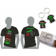 Gadget Pack Finizio Power Team Ground Zero T-Shirt M Portachavi 4 Adesivi