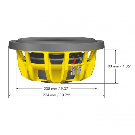 GZHW 10SPL-D2 FLAT Subwoofer Ground Zero 25 cm 2x2Ω Sub auto Slim  Sottile