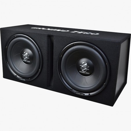 BassPack Ground Zero GZF Subwoofer doppio 30 cm + Amplificatore 1000 Watt rms