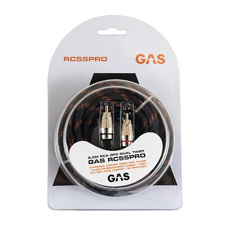 GAS RC55PRO Cavi RCA 5,5 mt High Quality  Cavo Auto Alta Qualita Audiophile