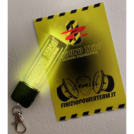 Ciondolo Portachiavi GZ In PlexiGlass Con Logo Inciso A Laser E Luci RGB