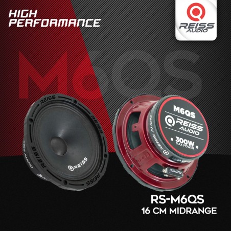 REISS AUDIO RS-M6QS COPPIA MidWoofer 16 Cm 400 Watt Da Predisposizione Auto PRO 165mm