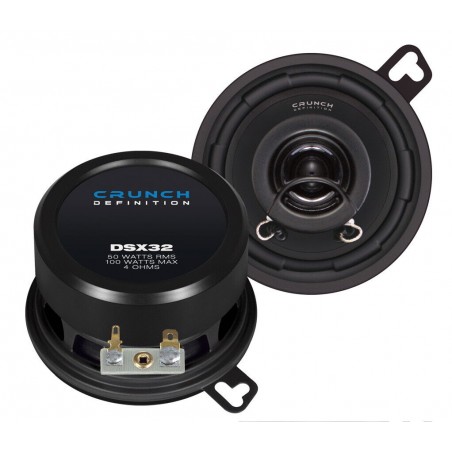 CRUNCH DSX-32 Coppia Altoparlanti 2 vie 50 watt  Per Fiat Punto Anteriori ed altre predisposizioni con Diametro 87mm