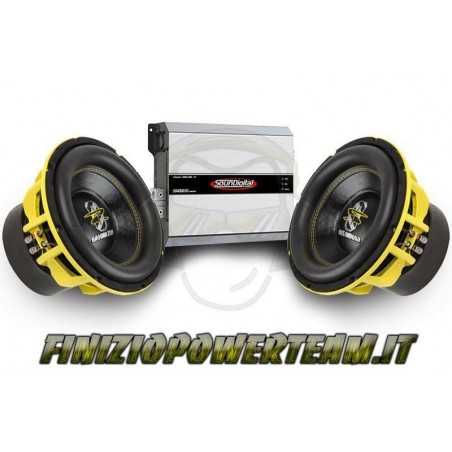 BassPack Ground Zero ZV 2 Subwoofer da 30 + Amplificatore SounDigital 5000 w rms