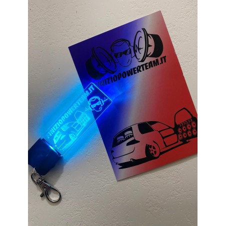 Ciondolo Portachiavi SD In PlexiGlass Con Logo Inciso A Laser E Luci RGB