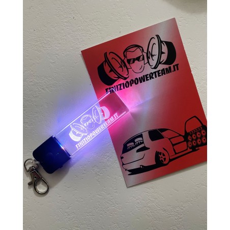 Ciondolo Portachiavi SD In PlexiGlass Con Logo Inciso A Laser E Luci RGB