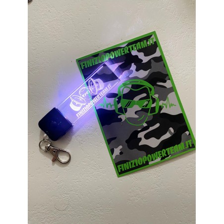Ciondolo Portachiavi SD In PlexiGlass Con Logo Inciso A Laser E Luci RGB