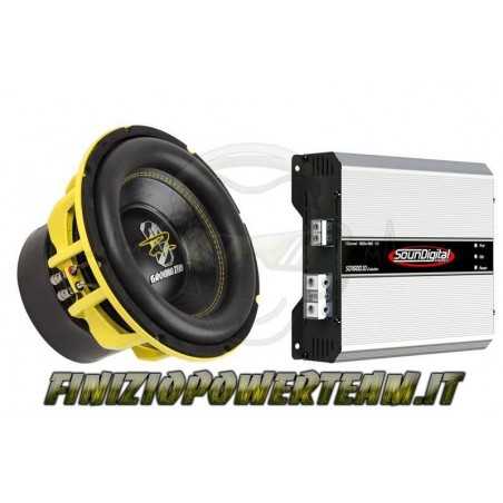 BassPack ZP Subwoofer Ground Zero da 30 + Amplificatore SounDigital 1600 w rms
