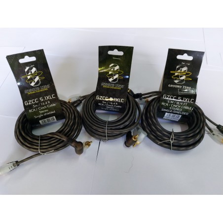 Kit 3 Coppie Cavi RCA Ground Zero 5 Mt  rca 5 metri