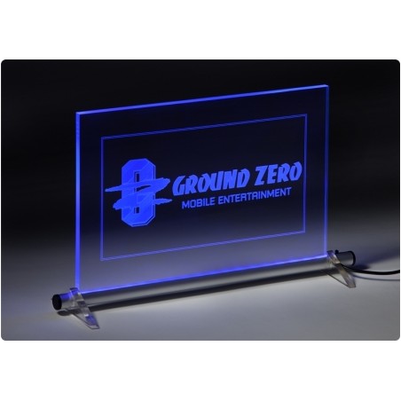 Lampada GROUND ZERO Retroilluminata A Led 2 COLORI Con Logo Personalizzato Inciso A CNC