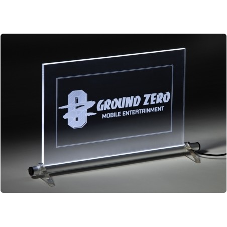 Lampada GROUND ZERO Retroilluminata A Led 2 COLORI Con Logo Personalizzato Inciso A CNC
