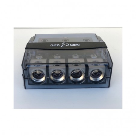 CHESS AUDIO Portafusibile Distributore Con 3 Ingressi E 4 Uscite 50 Mm + 6 Fusibili Mini Anl A Scelta Sdoppiatore
