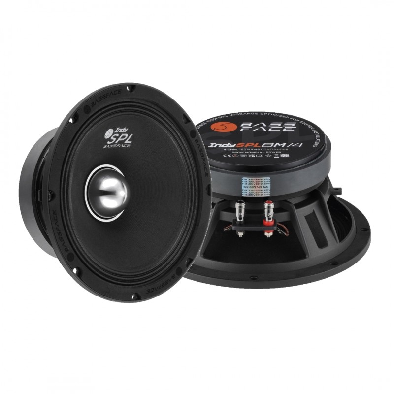 Midrange Bass Face INDY SPL8M/4 - 20 Cm, 250W RMS, 4 Ohm, Per Auto, Altoparlante Professionale