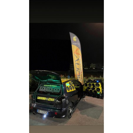 Bandiera ad ala con logo BASS FACE 3 metri