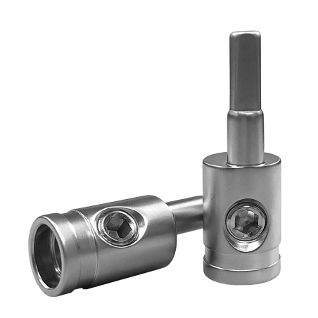 BASS FACE Coppia Connettori Per Cavo 1 X 50 Mm a Amplificatori con  Innesto 20 Mm adattatori 50mm riduttori a 20mm