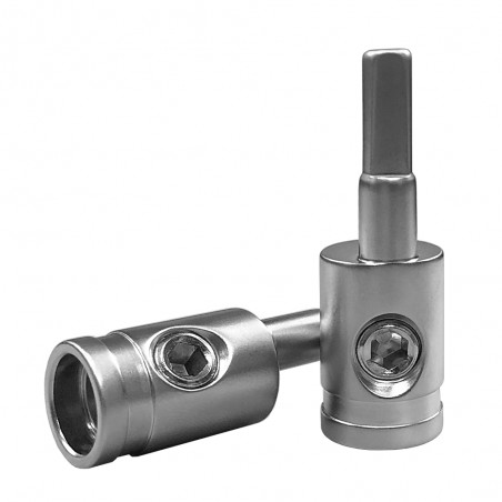 BASS FACE Coppia Connettori Per Cavo 1 x 20 mm A Amplificatori Con Innesto 10 mm Adattatori  da 20mm  a  Riduttori 10mm