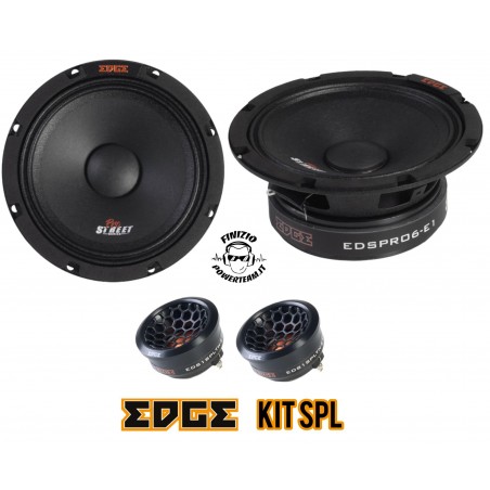 EDGE Kit SPL 2 vie con MidWoofer 16cm + Tweeter SPL predisposizione  165mm