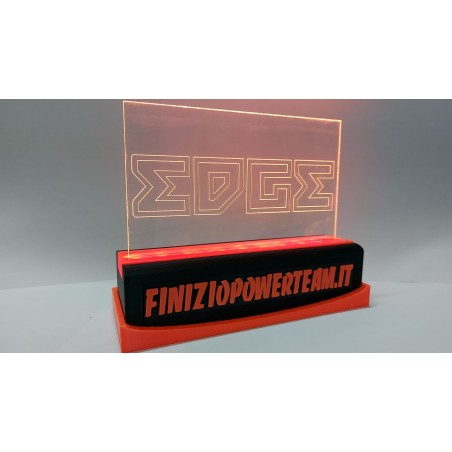 Lampada Retroilluminata A Led Con Logo Personalizzato Inciso A CNC EDGE AUDIO