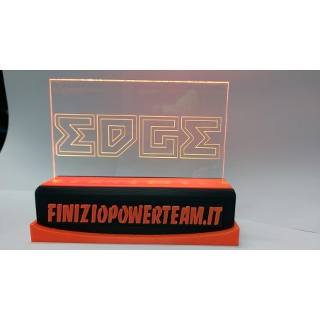Lampada Retroilluminata A Led Con Logo Personalizzato Inciso A CNC EDGE AUDIO