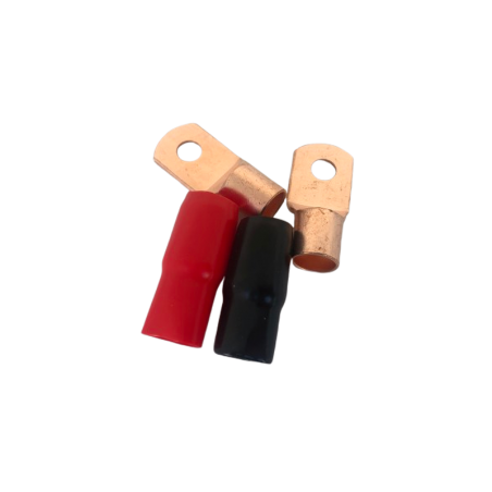 Coppia Anelli Terminali a Occhiello Per Cavo 0 AWG 50mm In RAME X Cavi Auto 50 Mm