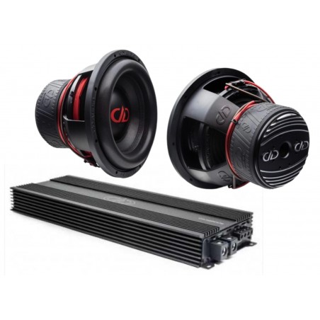 BassPack DD 3 Amplificatore DD da 2500 Watt rms + 2 Subwoofer DD AUDIO 712fd2 da 30 cm