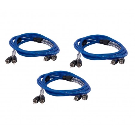 Promo Pack 3 RCA AutoConnect HQ5 Cavi RCA 5.5 Mt High Quality Cavo Auto Alta Qualita