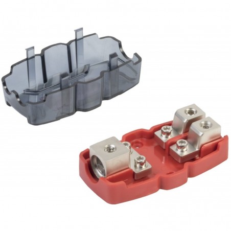 VIBE PFv7 Sdoppiatore Portafusibile Ingresso 50/20mm 2 Uscite 10/20mm Con 2 Fusibili a scelta