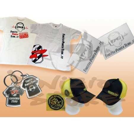 Gadget Pack HITECH Finizio Power Team Ground Zero T-Shirt S Cappellino Adesivi