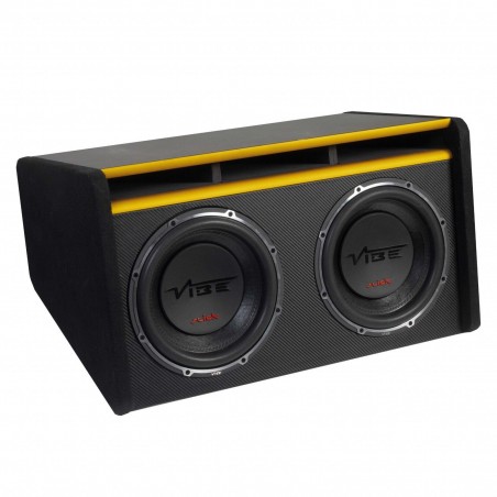 VIBE SLICKMIT12T-V3 Subwoofer Doppio 30 Cm Design Box In Cassa Reflex Sub 3000 Watt