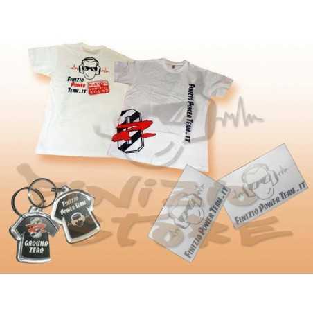 Gadget Pack HITECH Finizio Power Team Ground Zero T-Shirt XL Portachavi Adesivi
