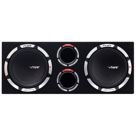 VIBE SLICKV12T-V2 Subwoofer 2400 Watt in cassa Reflex Doppio 30 Cm Slim Design Box