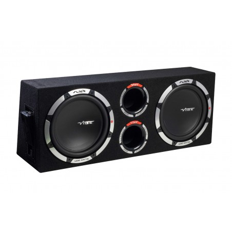 VIBE SLICKV12TA-V2 Subwoofer Amplificato in cassa Reflex Doppio 30 Cm Slim Design Box