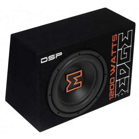 EDGE EDBX12ADSP-E3 Subwoofer da 30 Amplificato con DSP  Sub attivo 1200 Watt In Cassa Reflex Kit cavi incluso