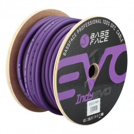 BASS FACE 4 Awg OFC 100% RAME 21 Mm Cavi Alimentazione Positivo 20mm Viola